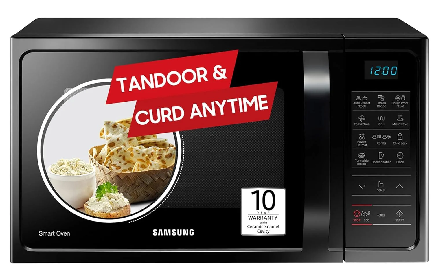 Samsung 28L Convection Microwave Oven – Curd Making, Convection Cooking (Black)